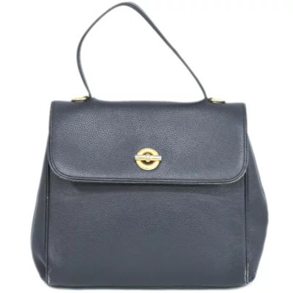 Celine Handbag Toggle Clasp Front Flap Black